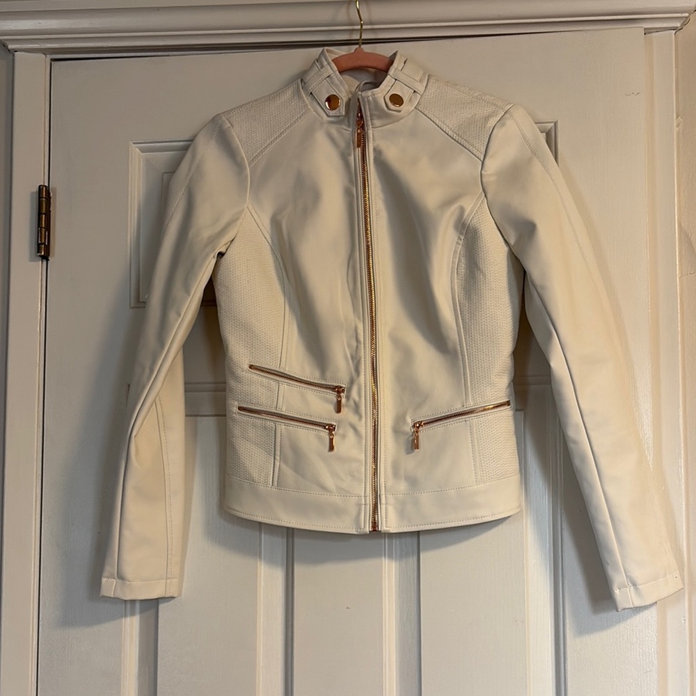 Guess Faux Leather Motorcycle Jacket